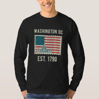 Camiseta Washington Dc Usa Flag Love Capitol Hill Souvenir