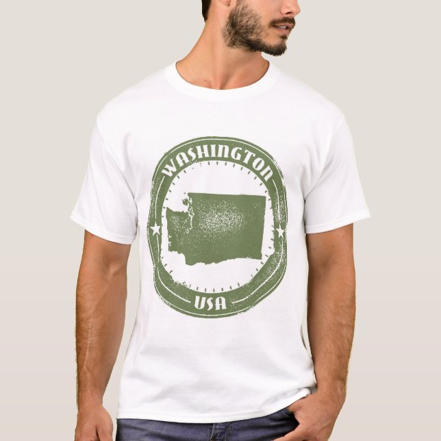 Camiseta Washington, EUA (logótipo em dificuldades) (Frente)