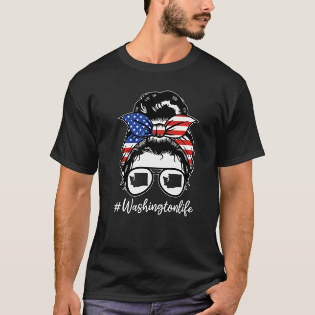 Camiseta Washington Life American State Usa (Frente)