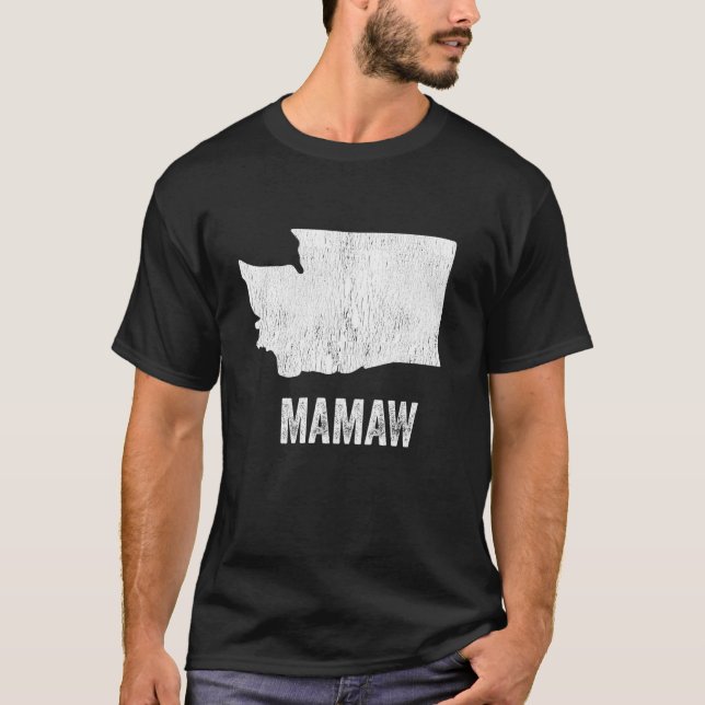 Camiseta Washington Mamaw Washington Silhouette State Coole (Frente)