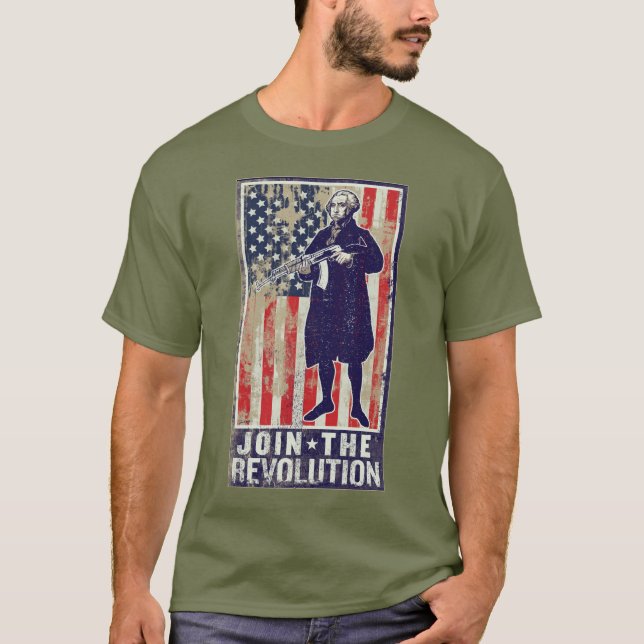 Camiseta Washington revolucionário (Frente)