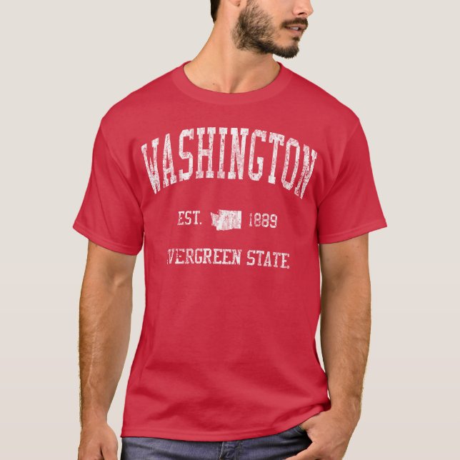 Camiseta Washington Vintage Sports Design girl gift (Frente)