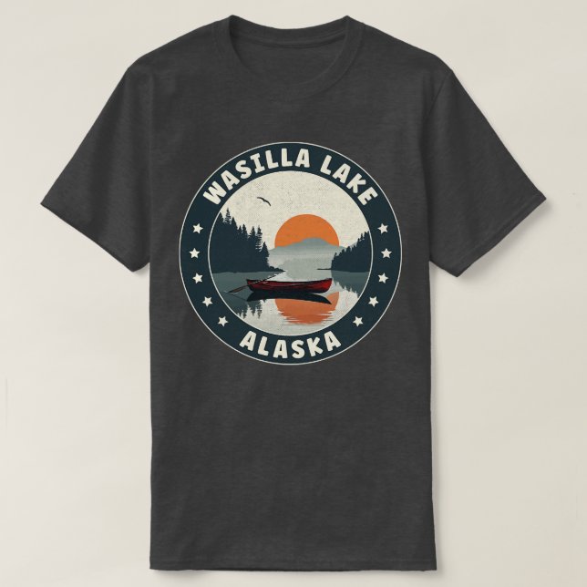Camiseta Wasilla Lake Alaska Sunset TSirt (Frente do Design)