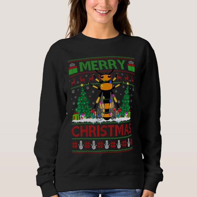Camiseta Wasp   Xmas Tree Ugly Santa Wasp Christmas (Frente)