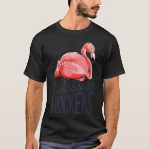 Camiseta Wassup Flockers T Pink Flamingo Amava Soma Engraça