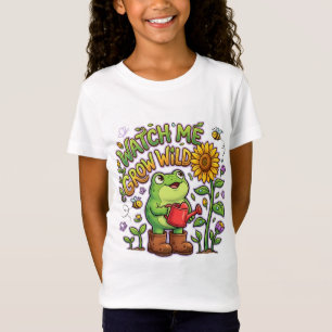 Camiseta Watch Me Grow Wild Cute Frog Crianças