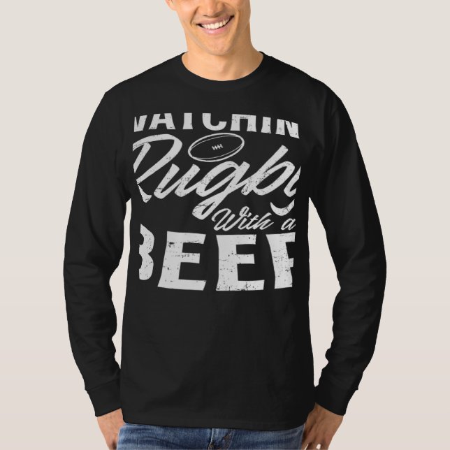 Camiseta Watch Rugby With A Beer Rugby (Frente)