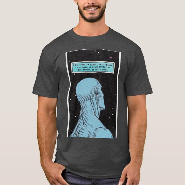 Camiseta Watchmen Dr Manhattan retrô retrô (Frente)