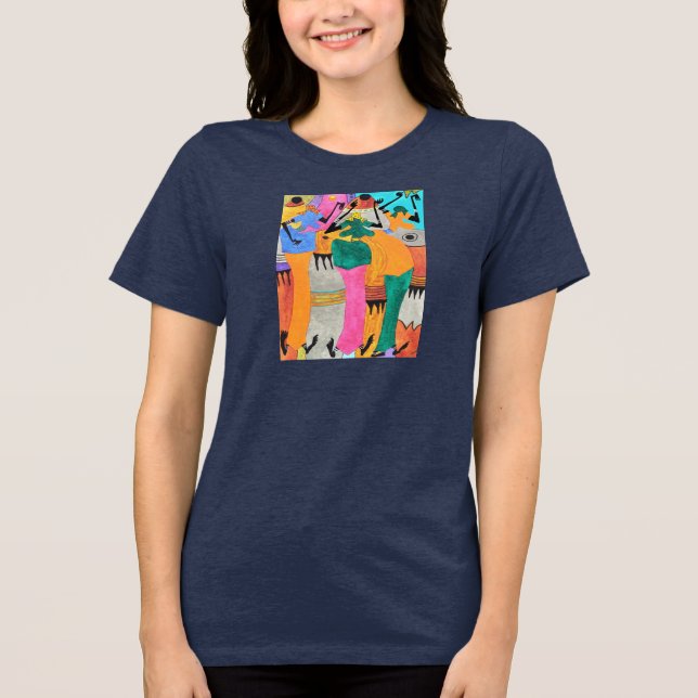 Camiseta Watercolor African Art Joy Dance (Frente)