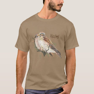 Camiseta Watercolor American Kestrel Falcon Bird Hawk
