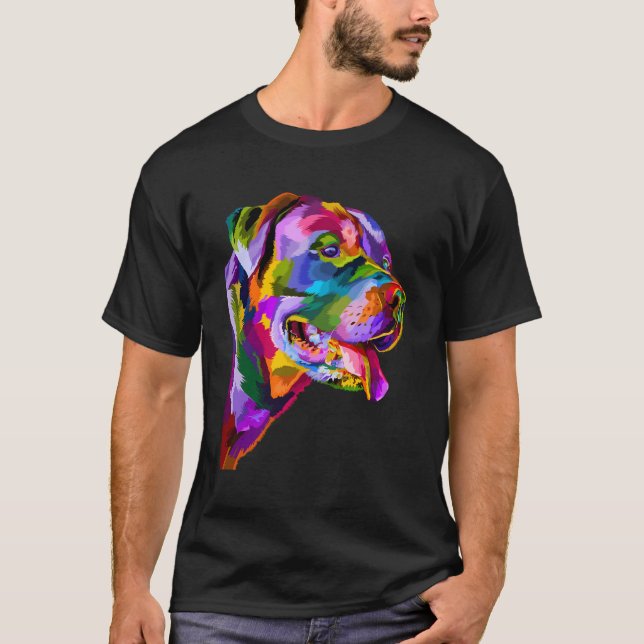 Camiseta Watercolor American Staffordshire Bull Terrier Art (Frente)