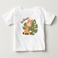 Watercolor Baby Giraffe, Safari