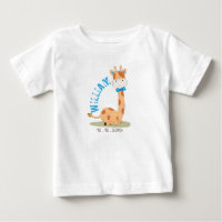 Watercolor Baby Giraffe, Safari Animal Birday