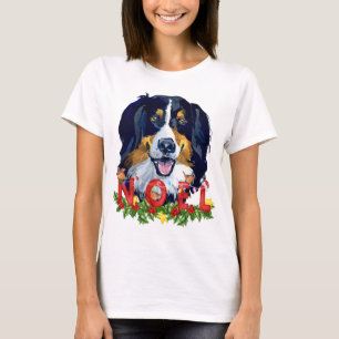 Camiseta Watercolor Bernese Mountain Dog Natal