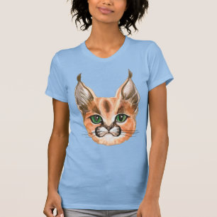 Camiseta Watercolor Caracal cat