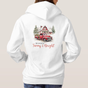 Camiseta Watercolor Christmas Vintage Truck and Barn