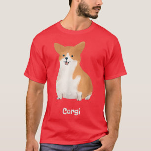 Camiseta Watercolor Cute Pembroke Welsh Corgi Puppy Dog Lov