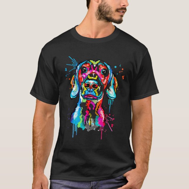 Camiseta Watercolor Dachshund (Frente)