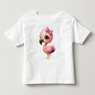 Camiseta Watercolor Flamingo Cartoon Clipart