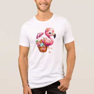 Camiseta Watercolor Flamingo Cartoon Clipart