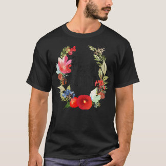 Camiseta Watercolor Floral Christmas Wreath
