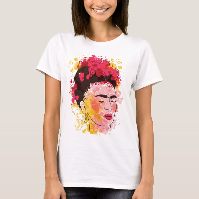 Camiseta Watercolor Frida (Frente)