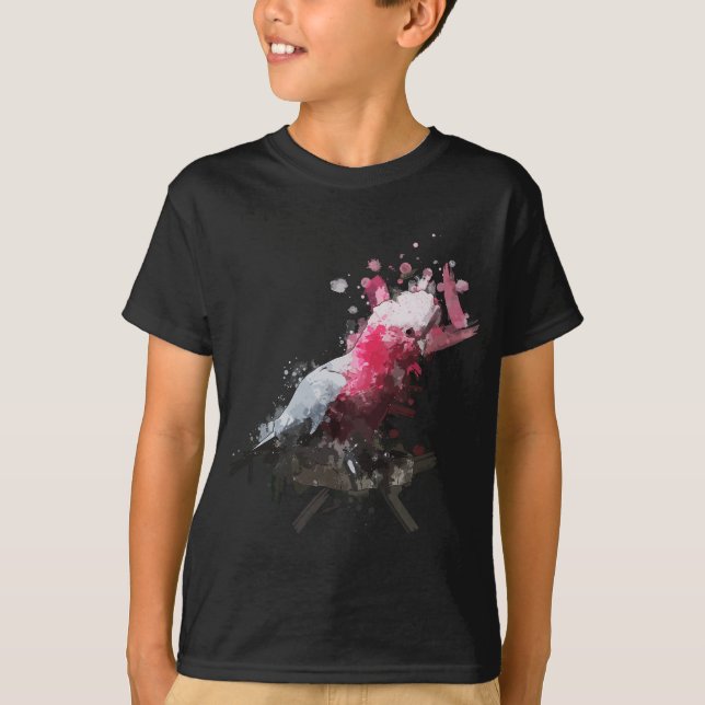 Camiseta Watercolor Galah Cockatoo (Frente)