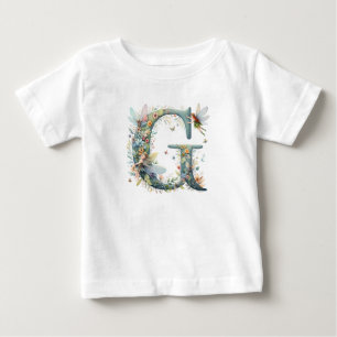 Camiseta Watercolor Greenery Fairies Monograma - Letra G