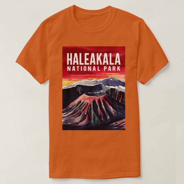 Camiseta Watercolor Haleakala National Park TSirt (Frente do Design)