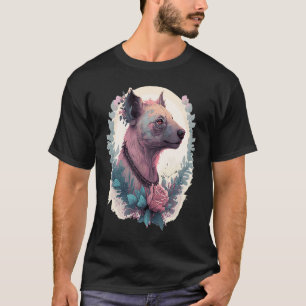 Camiseta Watercolor Hyena Flower Crown Africa Safari Animal