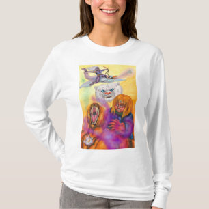 Camiseta Watercolor Illustration Fantasy Warrior anda Lion