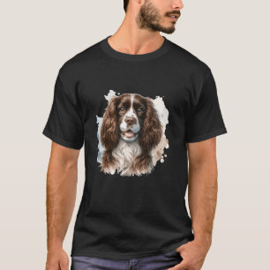 Camiseta Watercolor - Inglês Colorido Springer Spaniel Dog