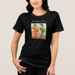 Camiseta Watercolor Kenya African Art Walking Ladings