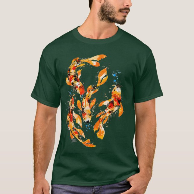 Camiseta Watercolor Koi Fish (Frente)