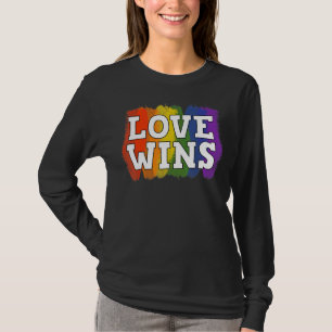 Camiseta Watercolor Lgbt Love Gins Rainbow Paint Typografi