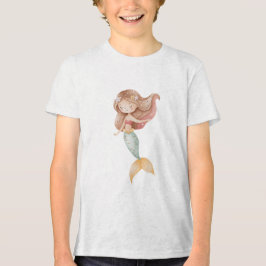 Camiseta Watercolor Mermaid Girl Illustration