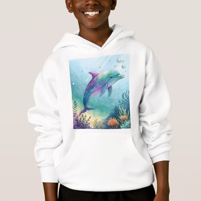 Camiseta Watercolor painted dolphin (Frente)