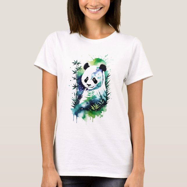 Camiseta Watercolor Panda (Frente)