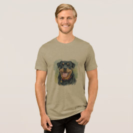 Camiseta Watercolor Pet Rottweiler Portrait