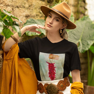 Camiseta Watercolor Red Chile Ristra Novo México