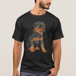 Camiseta Watercolor Rottweiler Rottie Animal Pet Watercolo