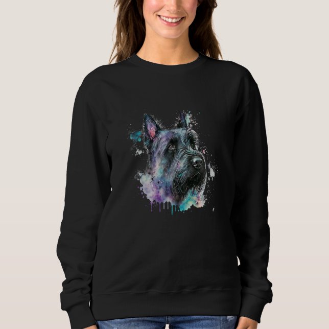 Camiseta Watercolor splash scotty scottie scottish terrier (Frente)