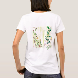 Camiseta Watercolor Striped Floral