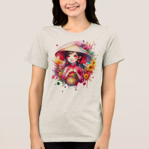 Camiseta Watercolor Tet Girl