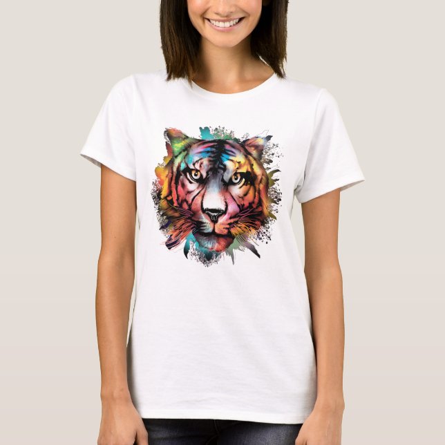 Camiseta Watercolor Tiger (Frente)