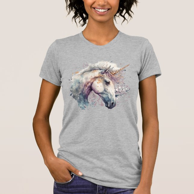 Camiseta Watercolor Unicorn (Frente)