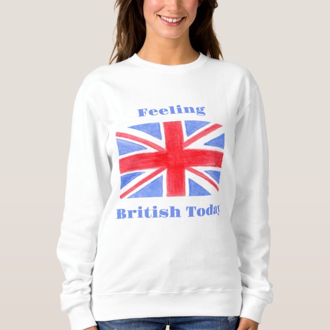 Camiseta Watercolor Union Jack Flag Feeling British (Frente)