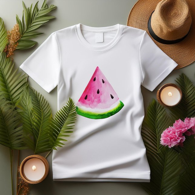Camiseta Watercolor Watermelon Summer (Criador carregado)