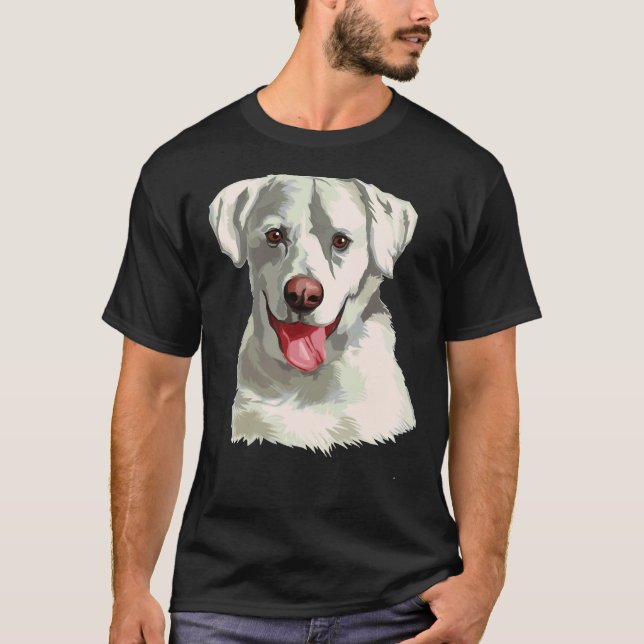 Camiseta Watercolor White Labrador (Frente)