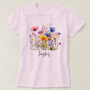 Camiseta Watercolor Wildflower